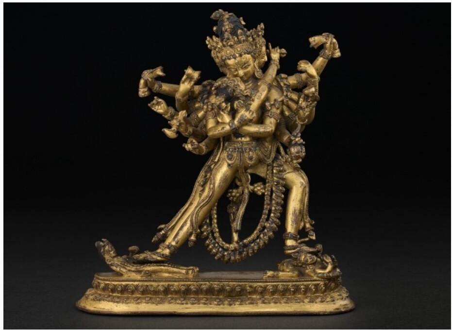 Gilt-Bronze Figure of Chakrasamvara (15th C., Nepal)
